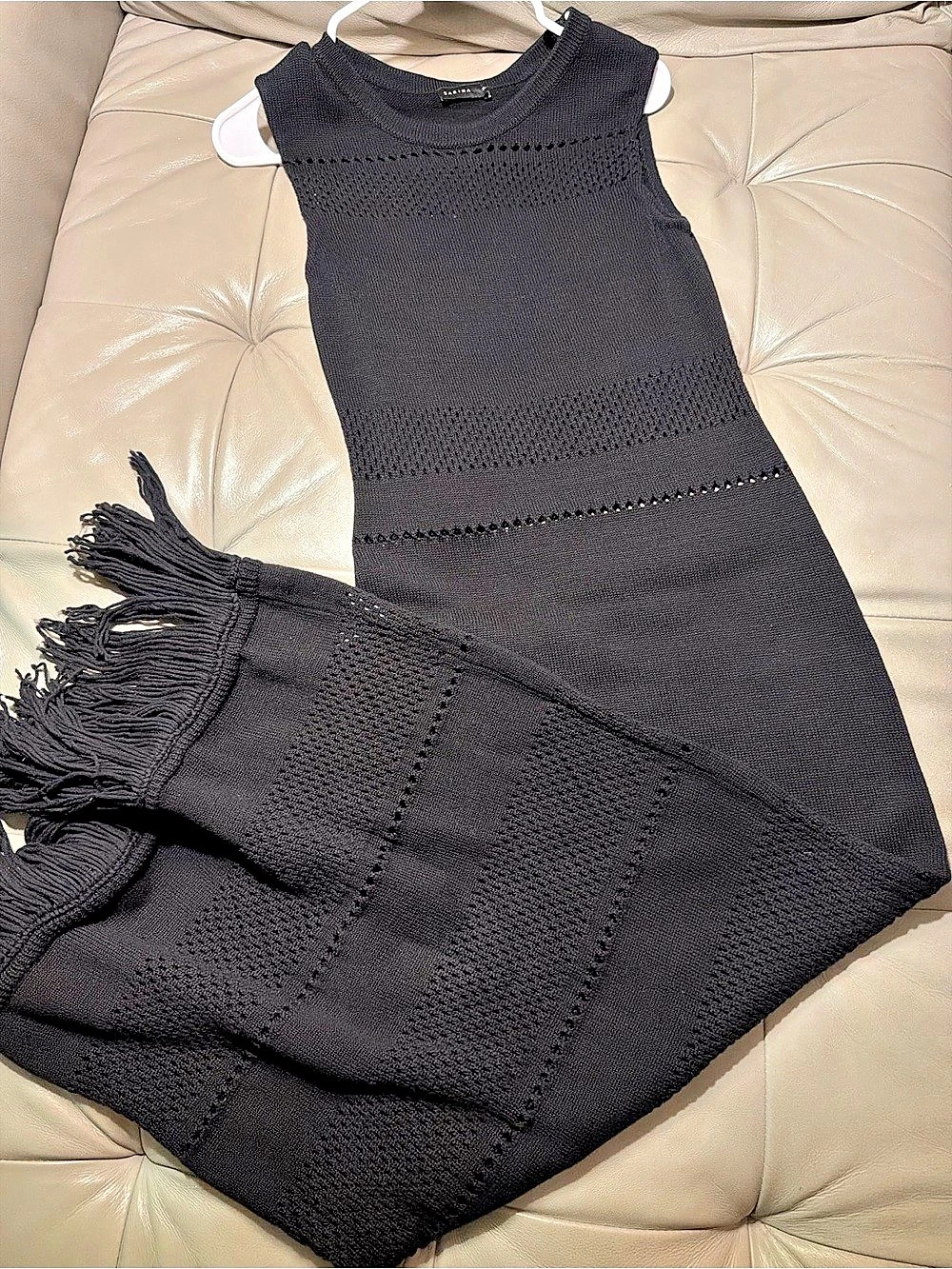 Black Knit Maxi Dress Like New